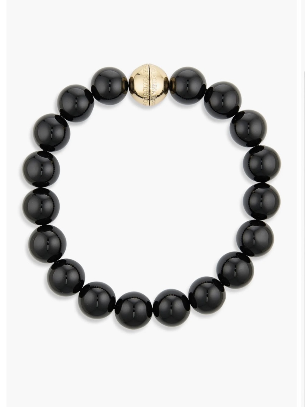 Carolina Herrera Black Beaded Necklace with Gold Accent